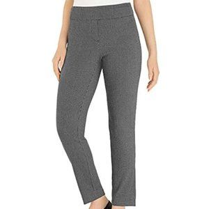 NWoT Hilary Radley Women Pull On Ankle Dress Pant Black Heather Gray XS $50 5C75